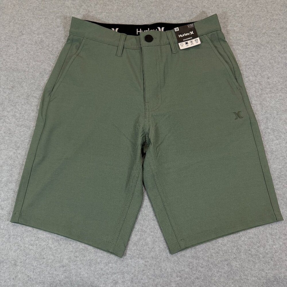 Hurley Men’s Hybrid Walk Shorts 28 Cilantro Green Stretch Water Repellent ATB - Picture 1 of 16